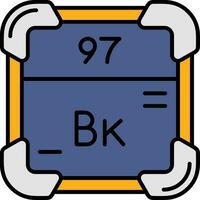 Berkelium Line Filled Icon vector