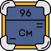 Curium Line Filled Icon vector