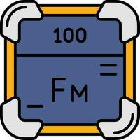 Fermium Line Filled Icon vector