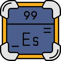 Einsteinium Line Filled Icon vector