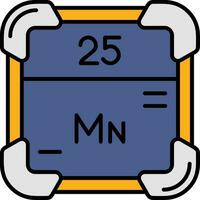 Manganese Line Filled Icon vector