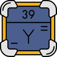 Yttrium Line Filled Icon vector