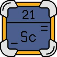 Scandium Line Filled Icon vector