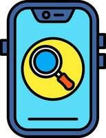 Search Line Filled Icon vector