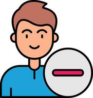 Remove Line Filled Icon vector