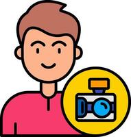 Camera Line Filled Icon vector