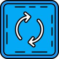 Loop Line Filled Icon vector