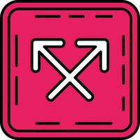 Intersect Line Filled Icon vector