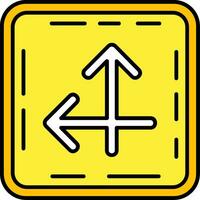 Intersect Line Filled Icon vector