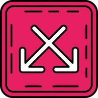 Intersect Line Filled Icon vector