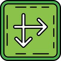 Intersect Line Filled Icon vector