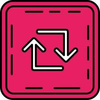 Loop Line Filled Icon vector