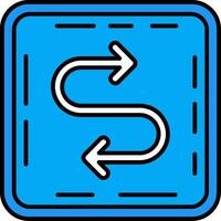 Zigzag Line Filled Icon vector
