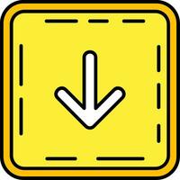 Down arrow Line Filled Icon vector