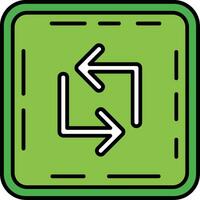 Loop Line Filled Icon vector