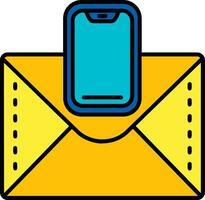 Mobile Line Filled Icon vector