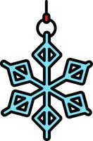 Snowflake Line Filled Icon vector