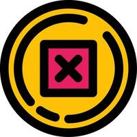 Delete Line Filled Icon vector