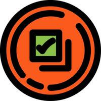 Checkmark Line Filled Icon vector