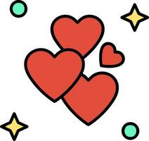 Love Line Filled Icon vector