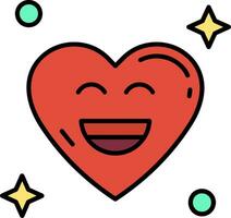 Smile Line Filled Icon vector