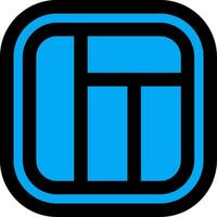 Layout Line Filled Icon vector