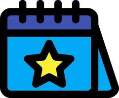 Calender Line Filled Icon vector