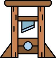 Guilotine Line Filled Icon vector