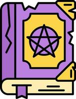 magia libro línea lleno icono vector