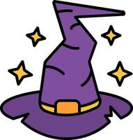 Witch hat Line Filled Icon vector