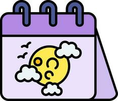 Calender Line Filled Icon vector