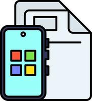 App Line Filled Icon vector