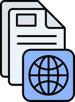 Internet Line Filled Icon vector