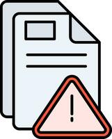 Alert Line Filled Icon vector