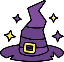 Witch hat Line Filled Icon vector