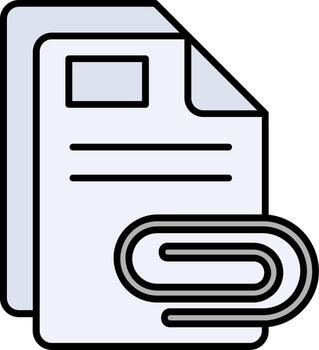 adjuntar línea lleno icono vector