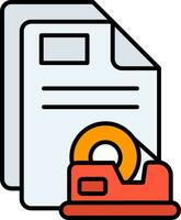 Tape Line Filled Icon vector