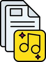 Music Line Filled Icon vector