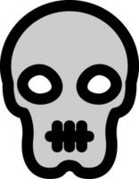 Skull Line Filled Icon vector