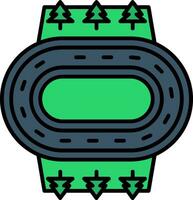 Limit Line Filled Icon vector
