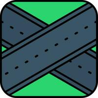 Overpass Line Filled Icon vector