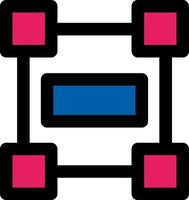Rectangle frame Line Filled Icon vector