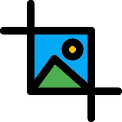 Crop selection Line Filled Icon