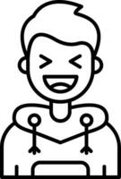 Laugh Line Filled Icon vector