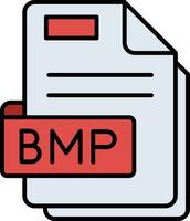 Bmp Line Filled Icon vector