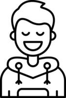 Relieved Line Filled Icon vector