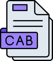 Cab Line Filled Icon vector