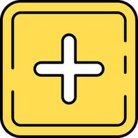 Plus Line Filled Icon vector