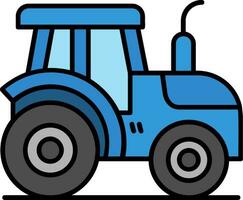 tractor línea lleno icono vector