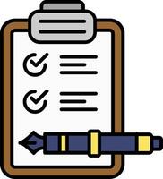 Check list Line Filled Icon vector